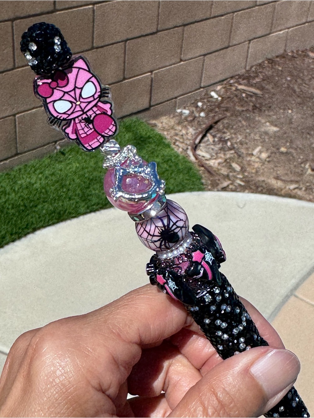 Hello Kitty Spider-Man bling pen